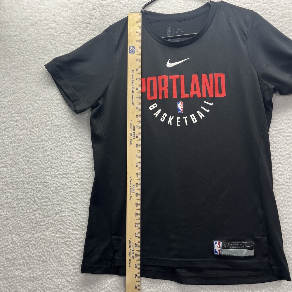 Nike Shirt Womens Large Black Portland Basketball NBA Engineered Dri Fit Sports - Picture 5 of 16